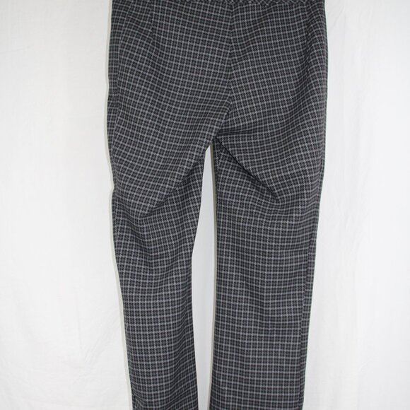 Free People Women's Jana Flare Trouser Pants Houndstooth Plaid Black Gray Sz 6 - Picture 10 of 14